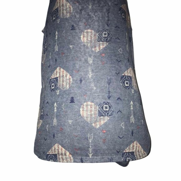 Wallflower Blue Mildly Sheer Patriotic Tank Top L - Picture 3 of 9